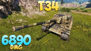 T34 - 5 Фрагов 6.8K Урона - Ещё может! - Мир Танков