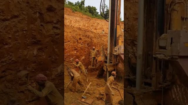 SBT GOA.....CANAL PROJECT 18"inch DIA PILING AND DRILLING WORKDONE BY  EXPERTS IN HARDROCK
