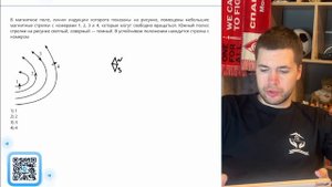 В магнитное поле линии индукции которого показаны на рисунке, помещены небольшие магнитные - №