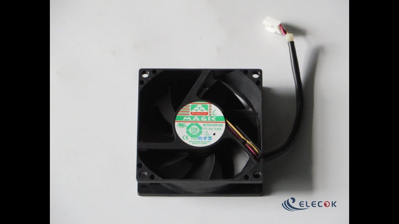 MGT8012HR-A25 DC12V 0.24A 3wires Cooling Fan смотреть онлайн