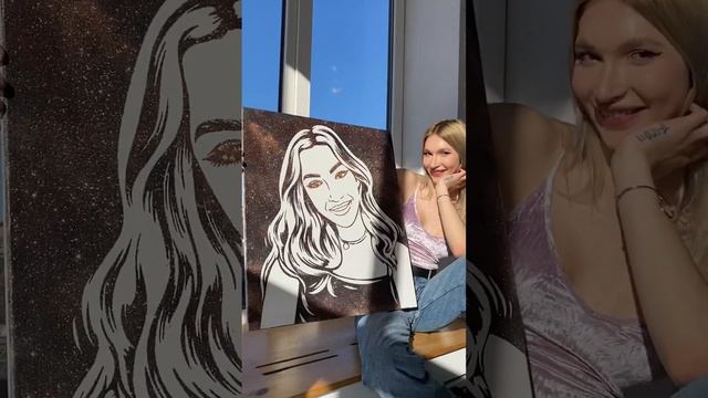 Портрет блестками✨🪩| Стик Арт смотреть онлайн