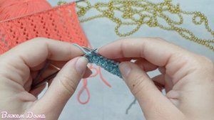 Ажурные дорожки/ Простой узор спицами 🧡/ Openwork paths/ Simple knitting pattern