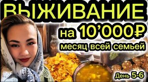 ЖИВЁМ НА 10000 рублей МЕСЯЦ! Экономное меню на 4 человека! Шашлыки, плов и десерт. День 5 и 6.