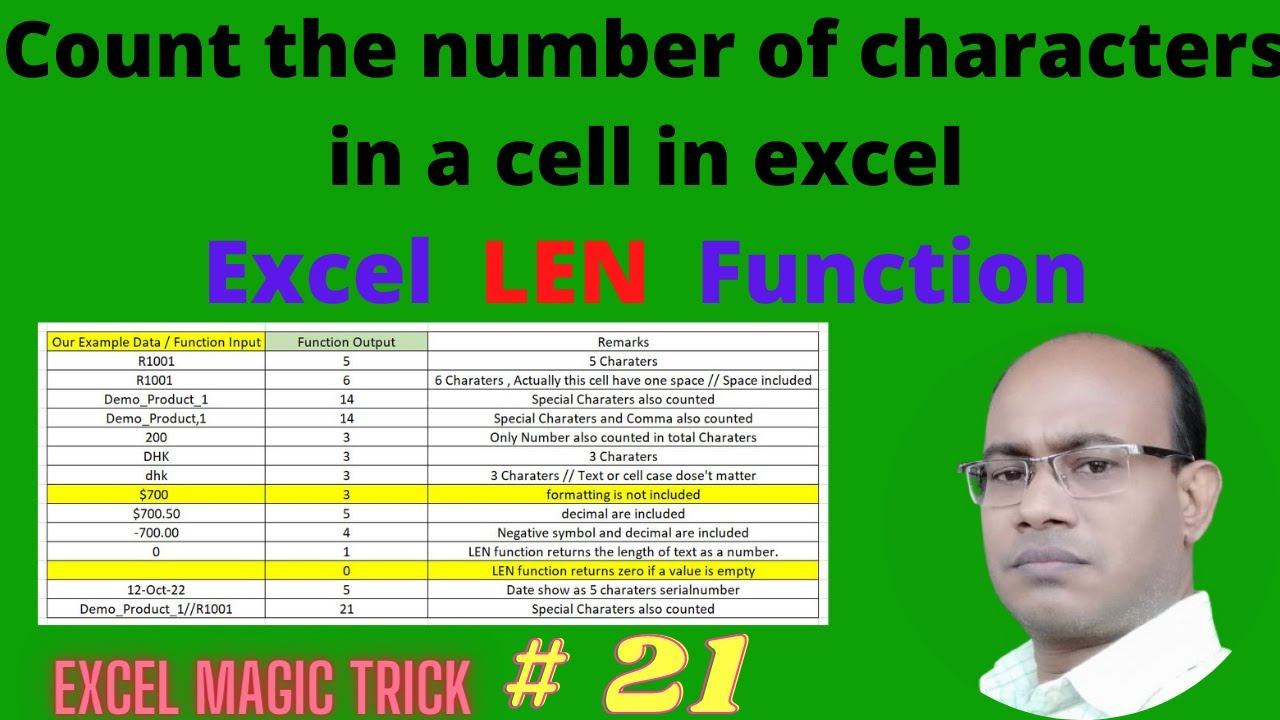 How to Use Excel LEN Function | Excel Len Function