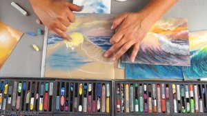 Как нарисовать ВОЛНУ. Сухая ПАСТЕЛЬ. Морской пейзаж.