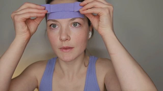 ♡ ТЕХНИКА ТЕЙПИРОВАНИЯ ЗОНЫ ЛБА С ЭФФЕКТОМ БОТОКСА | ЛОБ БЕЗ МОРЩИН | МОРЩИНЫ НА ЛБУ | МЕЖБРОВКА ♡