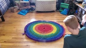 Amazing Rainbow Domino Spiral!