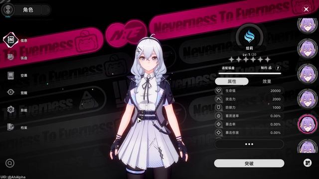 Neverness To Everness Beta: модели персонажей включая незаконченные