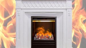 Каминокомплект Alexandria (белый дуб) с очагом 3D Olympic от Real Flame