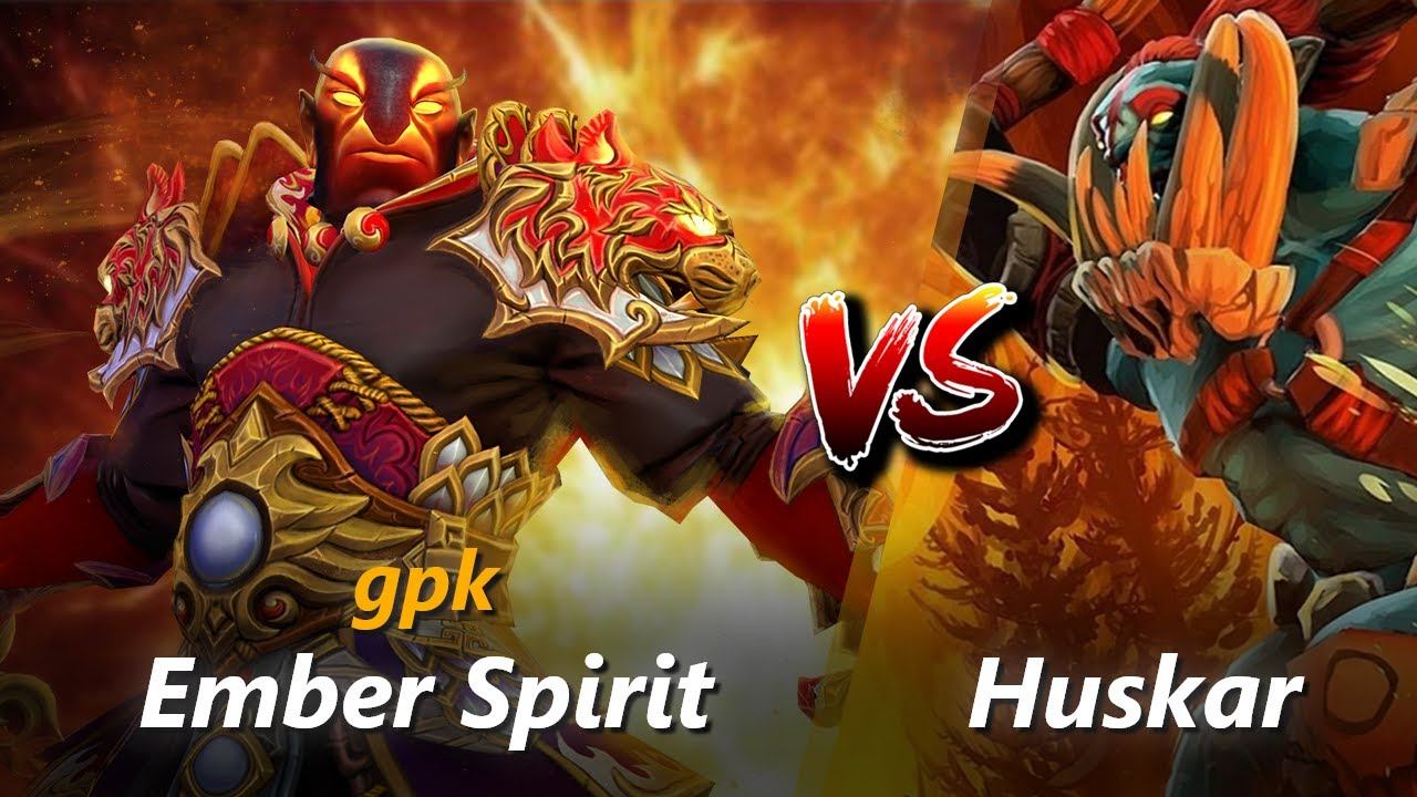gpk mid Ember Spirit vs Huskar | First 10 minutes