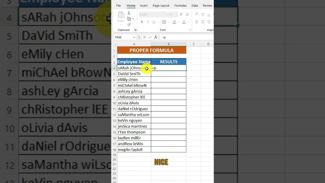 Master Excel's PROPER Function! 📝🖥️ #ExcelTips #DataAnalysis #SpreadsheetHacks