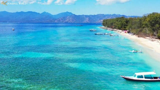 FLYING OVER BORA BORA (4K UHD) I Serene Escape Relaxation Film with Relaxing Music | 4K VIDEO HD смотреть онлайн