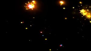 Футаж Звезды золотые вспышки