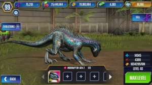 SCORPIUS REX,INDORAPTOR,INDORAPTOR GEN 2 - Jurassic World The Game
