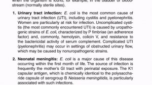 Clinical significance of E.Coli