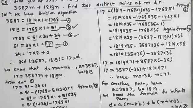 5 SYBSc(Comp.Sci.) Groups and Codding Theory || Examples  on Division Algorithm for finding two pai