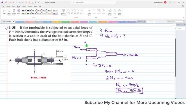 1-35  | Internal Resultant | Loading Chapter 1 Mechanics of Materials by R.C Hibbeler|
