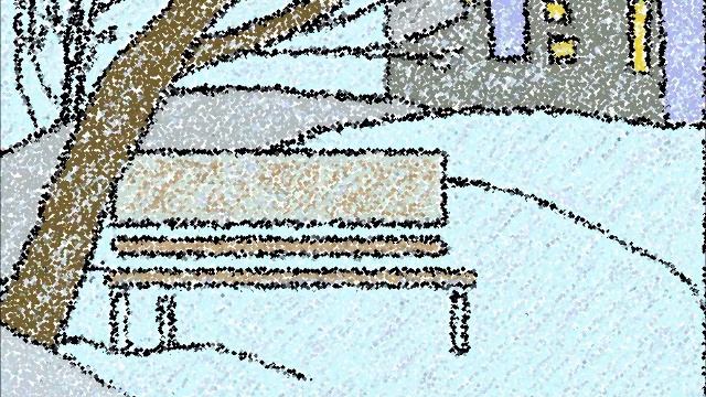 Скамейка  Анимационная зарисовка смотреть онлайн