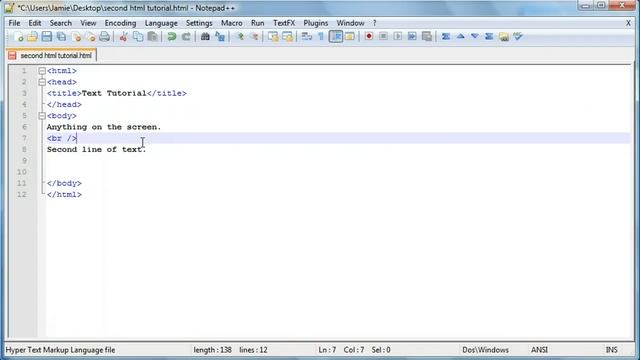 HTML Tutorial 2 - Adding and Spacing Text смотреть онлайн