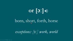 Правило чтения or [ɔː]. Reading rule or [ɔː]