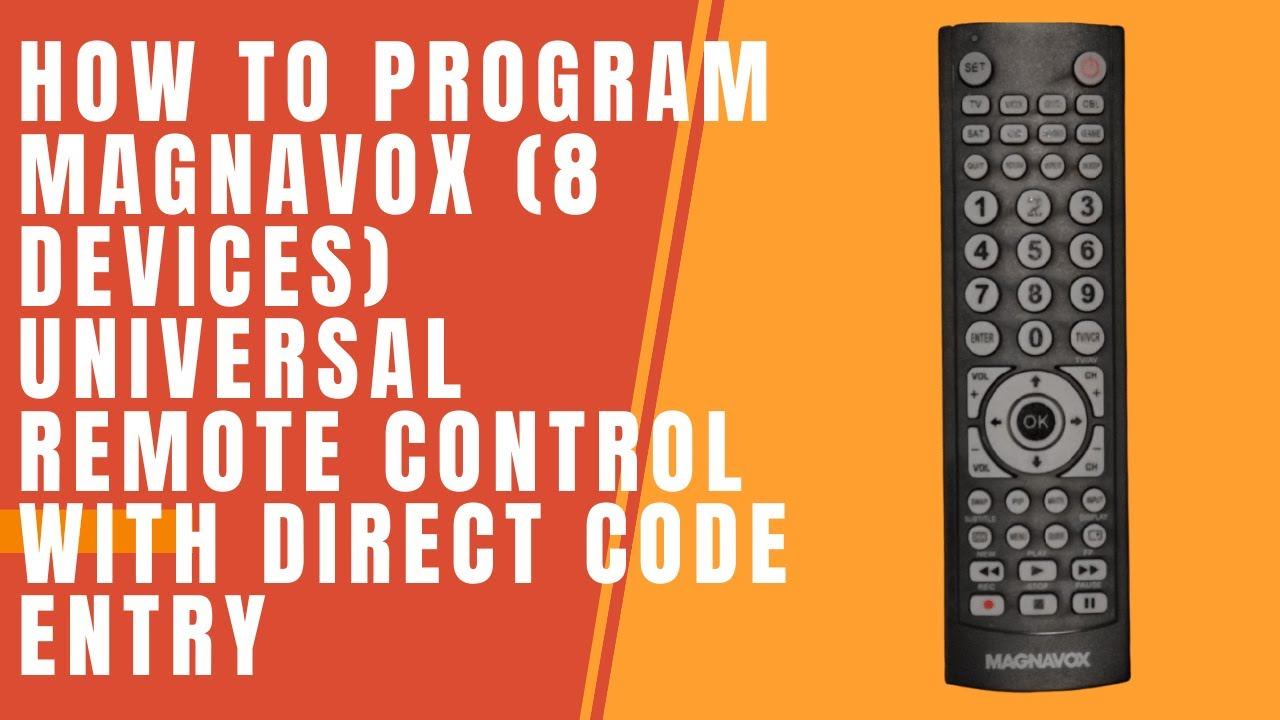How to Program Magnavox 8 devices Universal Remote Control with Direct Code Entry