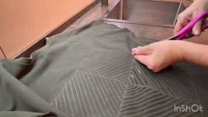 Аппликация прорезная на ткани