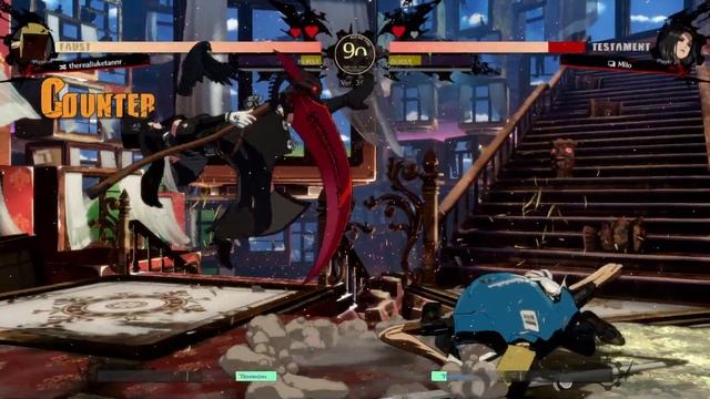 GGST Floor 2 ▶ Faust vs Testament . Guilty Gear Strive Low Level Gameplay ギルティギア