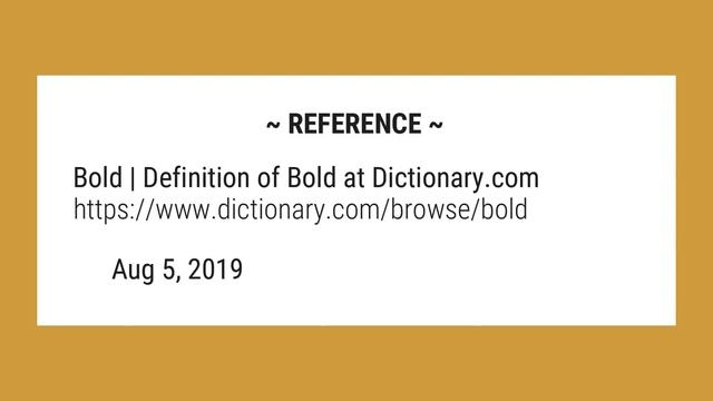 What is the synonym of bold?