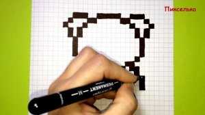 Как Рисовать Свинью по Клеточкам ♥ Рисунки по Клеточкам