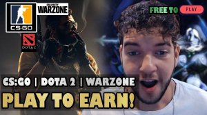 CS GO, DOTA 2 E WARZONE Com Sistema Play to Earn NFT! Ganhar Dinheiro Jogando.