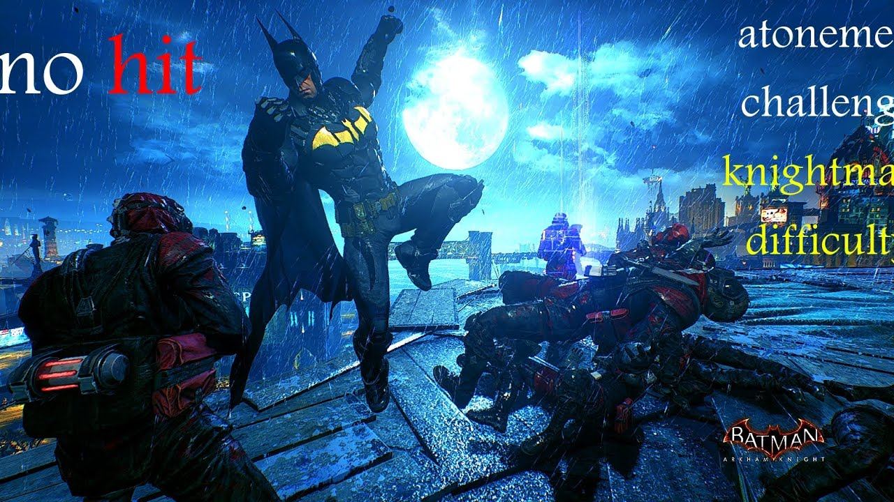 BM Arkham Knight Hyper Aggressive Combat Atonement Challnge Knightmare Diff No Hit Ultra Wide HDR