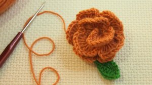 🌹 Простой цветок крючком как связать. МК для начинающих. Flower crochet for beginners Урок 57