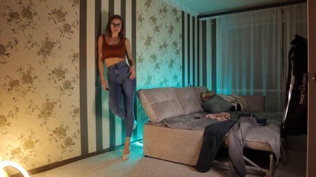 4K Try on haul jeans with Tina girl смотреть онлайн