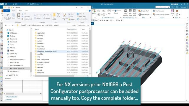 Install a postprocessor in NX CAM | One click Post Processor Installation | G-code | NX1899 | NX192