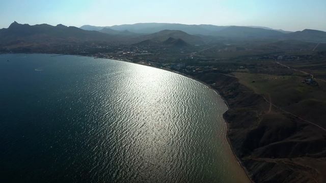 Крым с квадрокоптера  с высоты птичьего полёта Коктебель, Орджоникидзе , Керчь