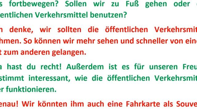 8. Немецкий. Диалоги B1 для экзамена. Deutsch. Dialog b1 prüfung. Друг хочет посмотреть город
