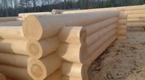 Производство сруба дома 5 на 6 в чашу в кругляк