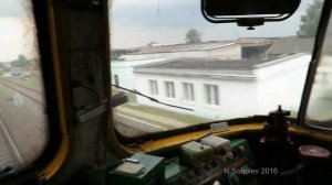 Soviet Diesel locomotive built 1971 Cab ride ТЭП60-0430 TEP60-0430 Belarus