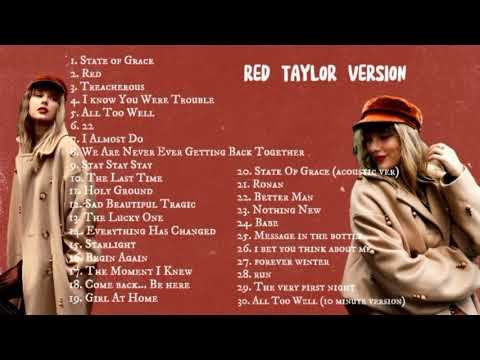 [Full Album Playlist] T♤YLOR SWIFT 🧣 RED TV ALL TRACK (reupload) смотреть онлайн