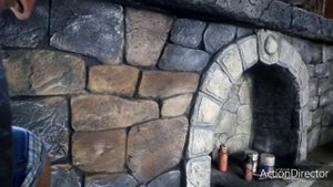 ПОКРАСКА СТРУКТУРЫ КАМНЯ НА КАМИНЕ ПОД НАТУРАЛЬНЫЙ ЦВЕТ КАМНЯ