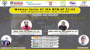 Webinar Series IKA MTM UP # 21/23 "Lesson Learn Publikasi di Jurnal Internasional Bereputasi"