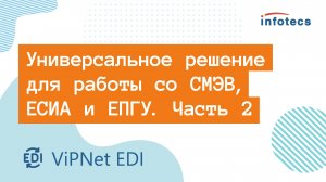 Вебинар «Универсальное решение для работы со СМЭВ, ЕСИА и ЕПГУ. Часть 2»