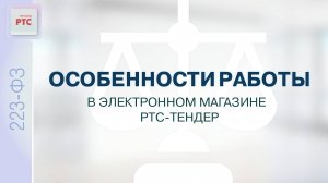 Особенности работы в электронном магазине РТС-тендер. (19.11.24)