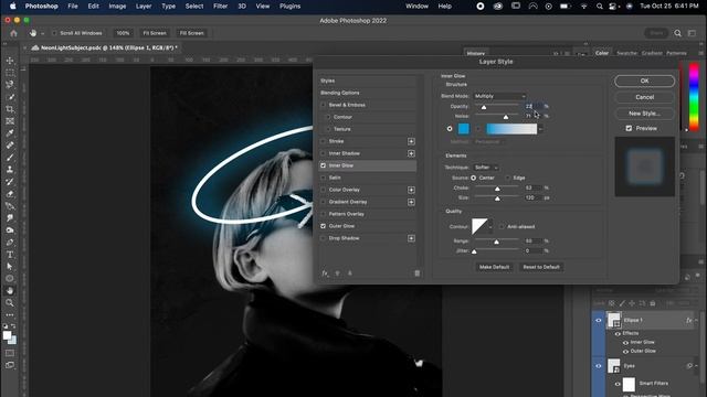 Create Neon Light Effects for Photos in Adobe Photoshop | Tutorial смотреть онлайн