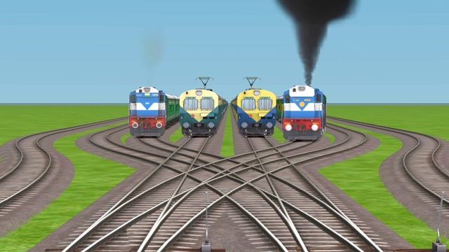 INDIAN RAILWAY CROSSING TRAIN RAILROAD NEW EXPRESS ROUTE GAMEPLAY, train simulator gameplay,