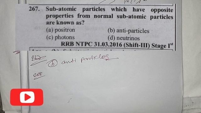 YCT RRB CHEMISTRY Atomic structure part 1 (254-284) смотреть онлайн