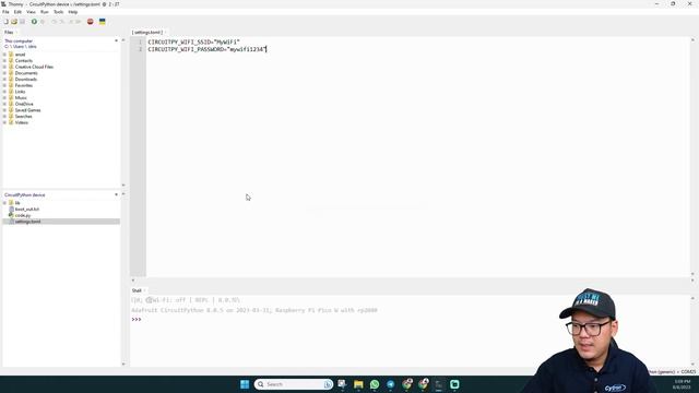 Sambungan WiFi automatik menggunakan CircuitPython di Raspberry Pi Pico W
