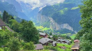 Сельская местность Швейцарии - прогулка по самым красивым деревням Бернского Оберланда! 4K UHD HDR