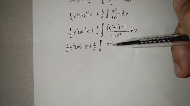 example#8-integral of x arccot(x)dx