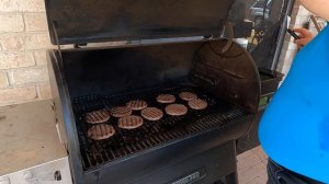 Burgers on Traeger Ironwood 885 Pellet Grill